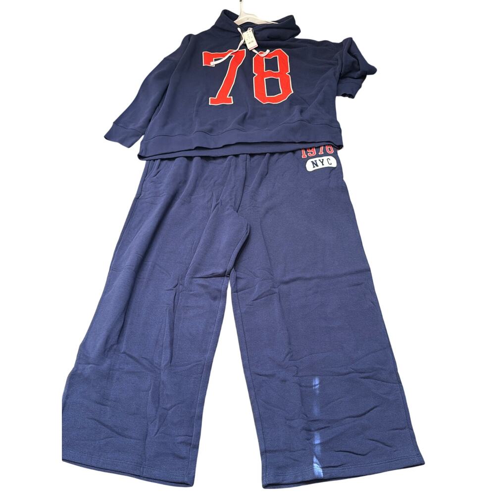 Grayson Threads Size 3X Navy Blue 78 Hooded SweatShirt and Sweatpants Set